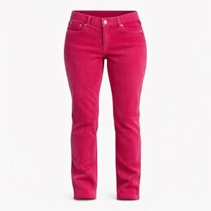 a.n.a Skinny Corduroy Pants Womens 10 Pink Mid Rise Stretch Soft NWT
